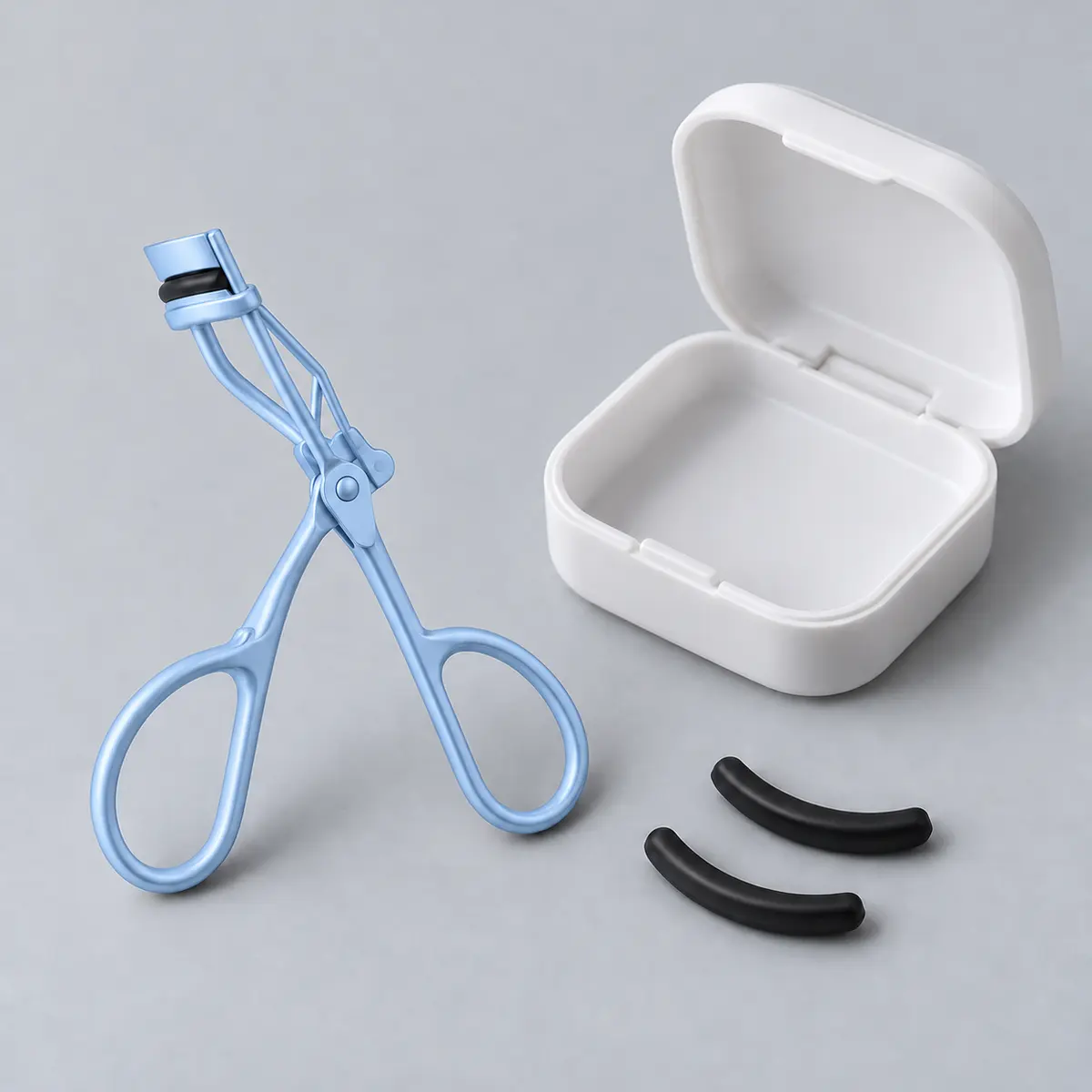 Fold Travel Kit in Ice Blue, with included accessories