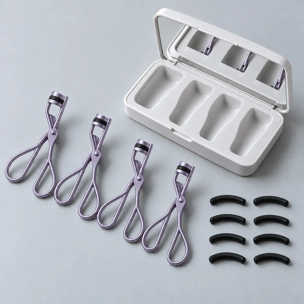 Frame Four Set in Lilac Grey, with included accessories