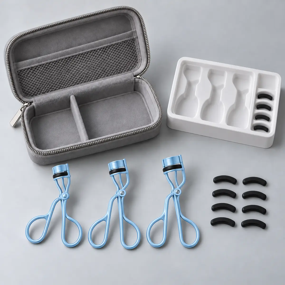 Matrix Organizer Set in Ice Blue, with included accessories
